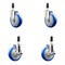 Service Caster 5 Inch 316SS Blue Poly Swivel 1-1/4 Inch Expanding Stem Caster Brake SCC, 2PK SS316EX20S514-PPUB-BLUE-2-TLB-2-114 - alternate 1
